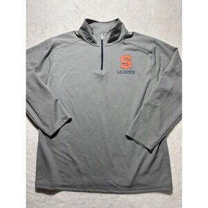 Syracuse Lacrosse Quarter Zip Long Sleeve Athletic Fit Mens Size Large